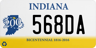 IN license plate 568DA