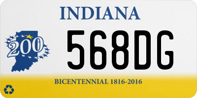 IN license plate 568DG