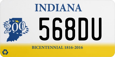 IN license plate 568DU