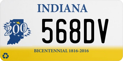 IN license plate 568DV