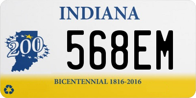 IN license plate 568EM