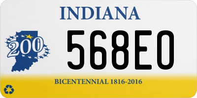 IN license plate 568EO