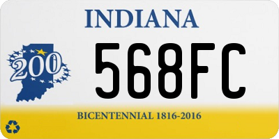 IN license plate 568FC