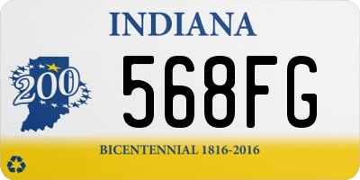 IN license plate 568FG