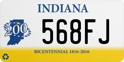 IN license plate 568FJ
