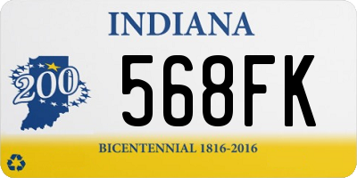 IN license plate 568FK