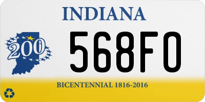 IN license plate 568FO