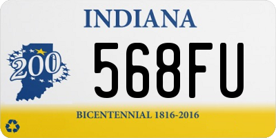 IN license plate 568FU