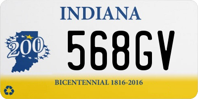 IN license plate 568GV