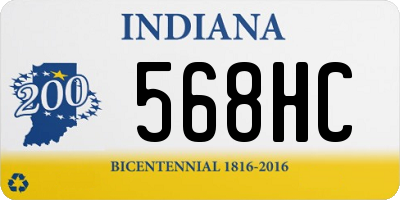 IN license plate 568HC