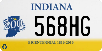 IN license plate 568HG