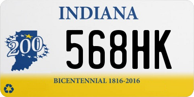 IN license plate 568HK