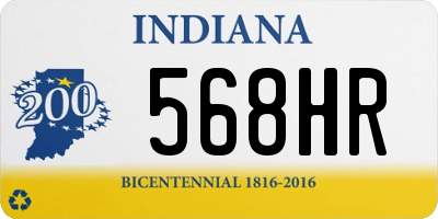 IN license plate 568HR