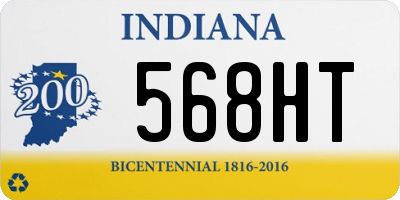 IN license plate 568HT