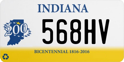 IN license plate 568HV