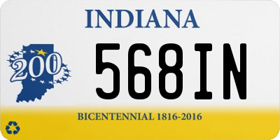 IN license plate 568IN