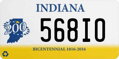 IN license plate 568IO