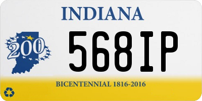 IN license plate 568IP