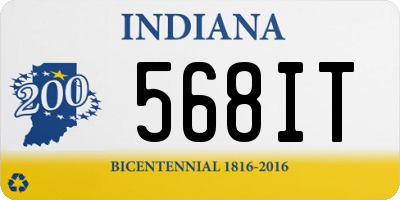 IN license plate 568IT