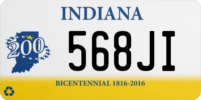 IN license plate 568JI