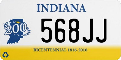 IN license plate 568JJ