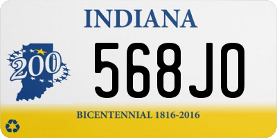 IN license plate 568JO