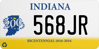 IN license plate 568JR