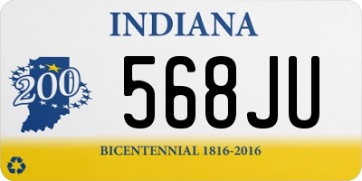 IN license plate 568JU