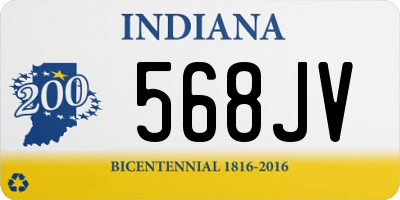 IN license plate 568JV