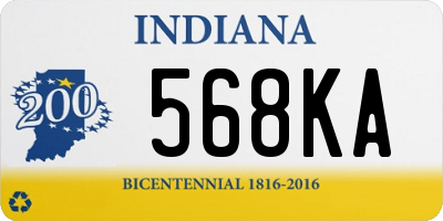 IN license plate 568KA