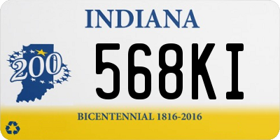 IN license plate 568KI