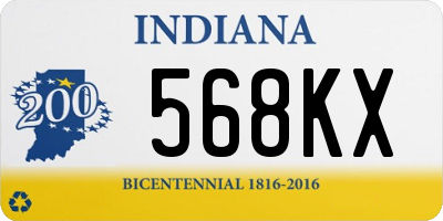 IN license plate 568KX