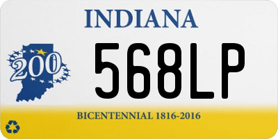 IN license plate 568LP