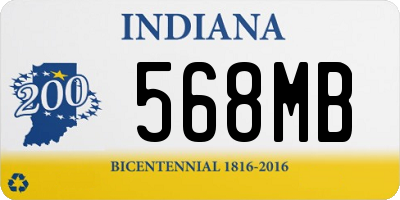 IN license plate 568MB