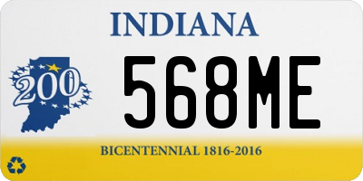 IN license plate 568ME