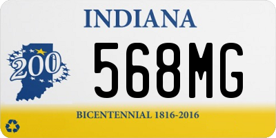 IN license plate 568MG