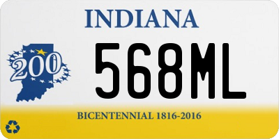 IN license plate 568ML