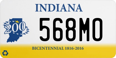 IN license plate 568MO