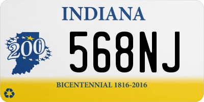 IN license plate 568NJ