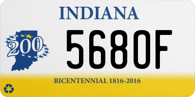 IN license plate 568OF