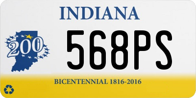 IN license plate 568PS