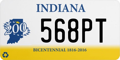 IN license plate 568PT