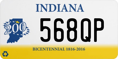 IN license plate 568QP