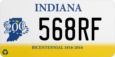 IN license plate 568RF