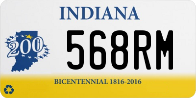 IN license plate 568RM