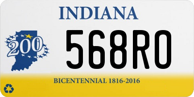 IN license plate 568RO