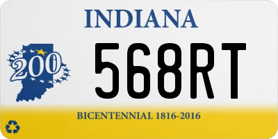 IN license plate 568RT