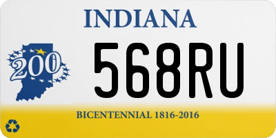 IN license plate 568RU