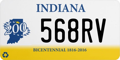 IN license plate 568RV