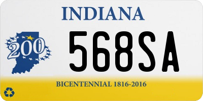 IN license plate 568SA